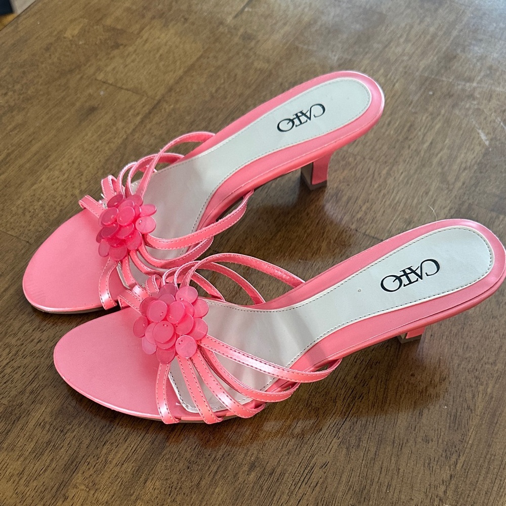 Cato Vibrant Pink Floral Heels